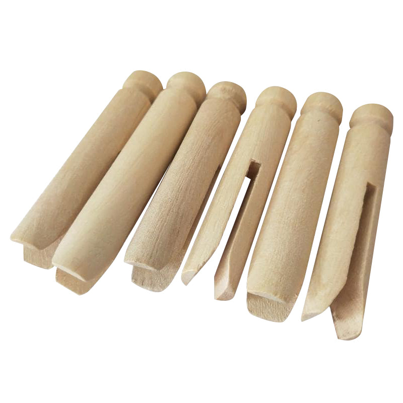 Pince à linge ronde classique en bois