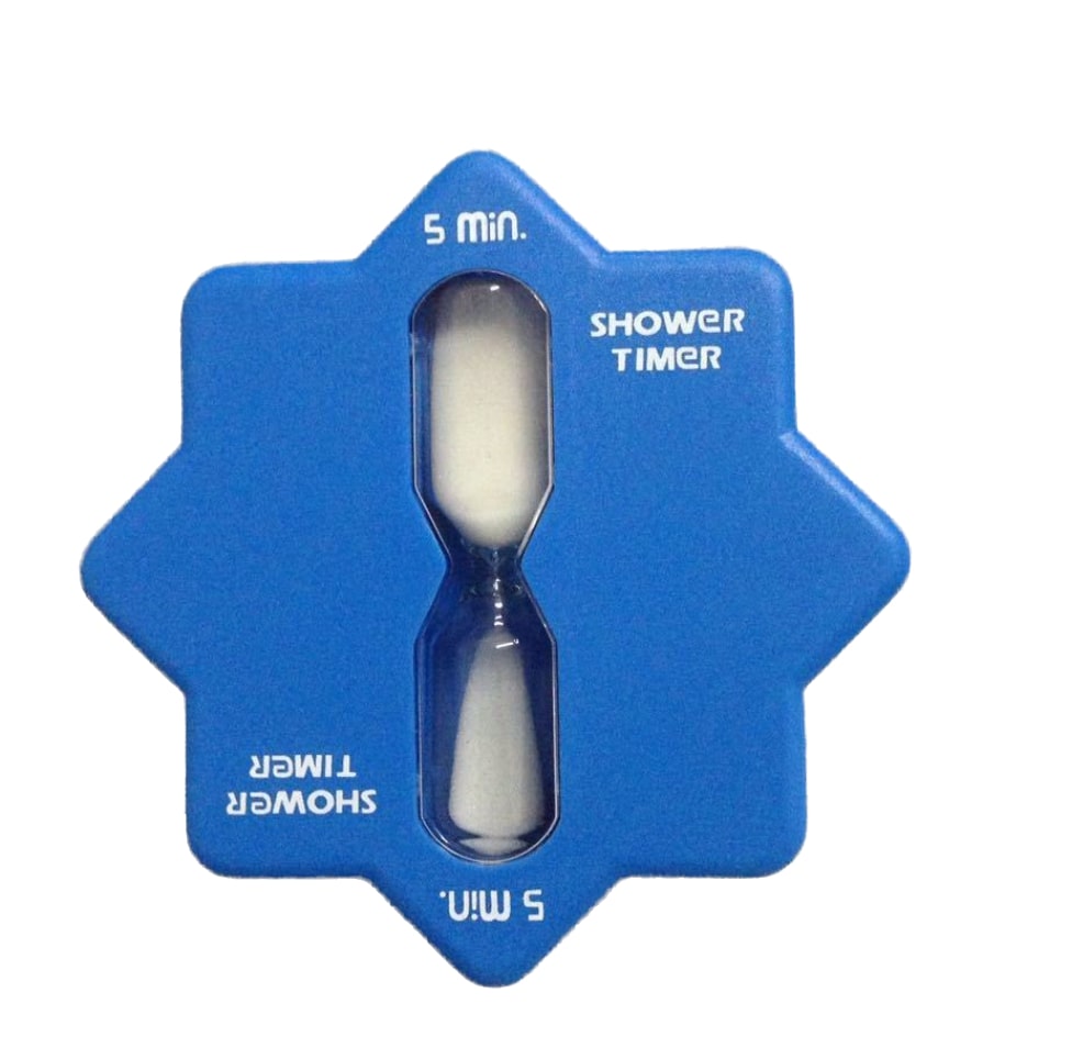 Minuterie de douche sablier de cinq minutes