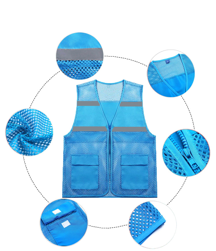 Gilet de bénévole en maille réfléchissante