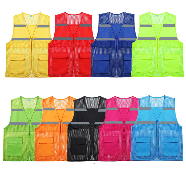 Gilet de bénévole en maille réfléchissante