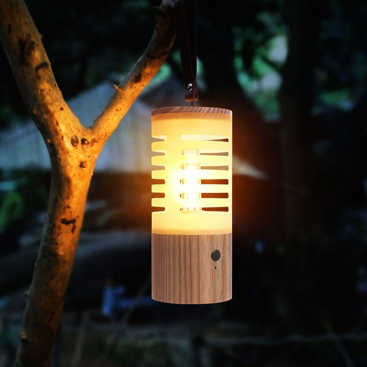 Lampe de camping en bois
