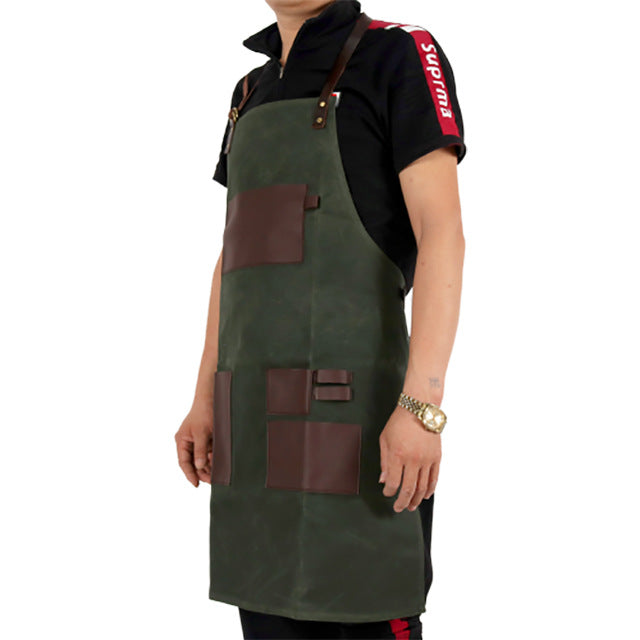 Tablier d'atelier réglable en toile robuste