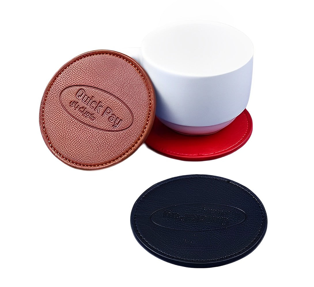 Round Pu Coaster