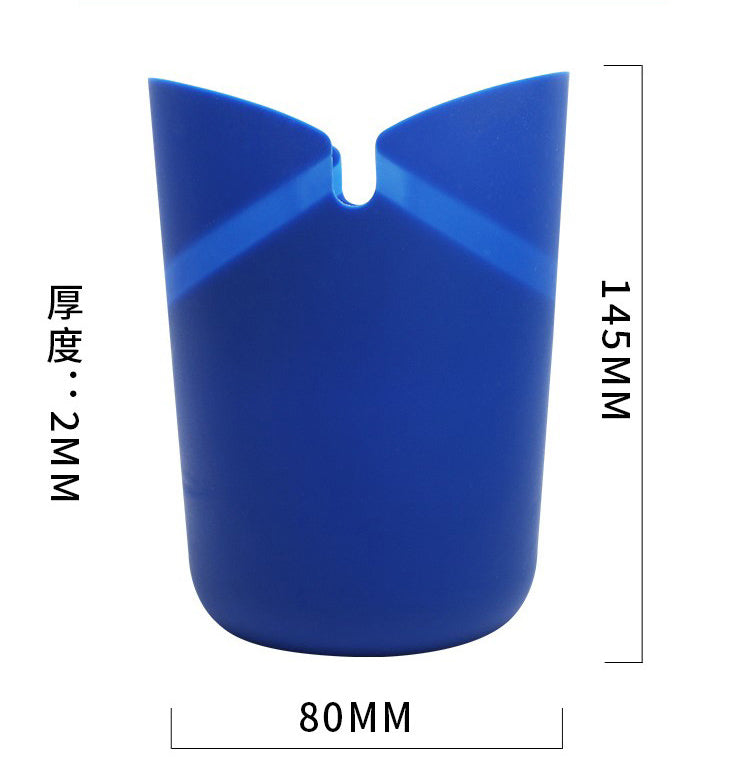 Seau à pop-corn pliable en silicone