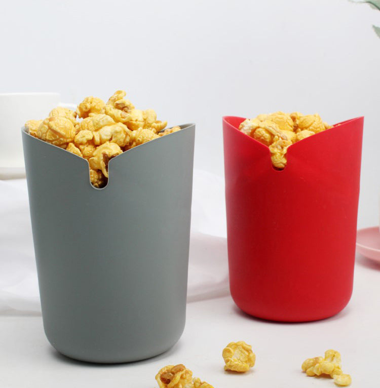 Seau à pop-corn pliable en silicone