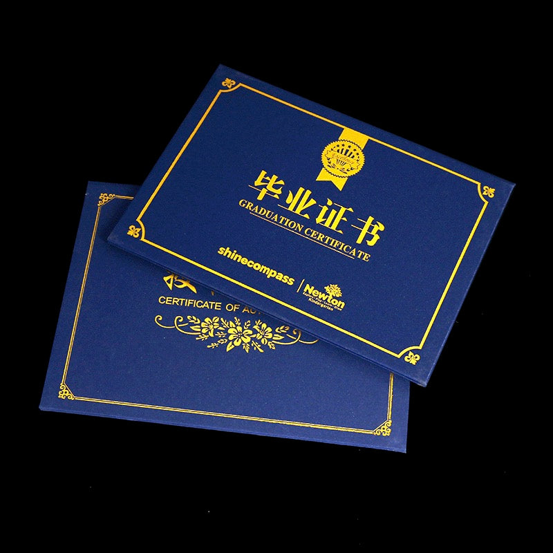 Titulaire d'un certificat de fin d'études en papier