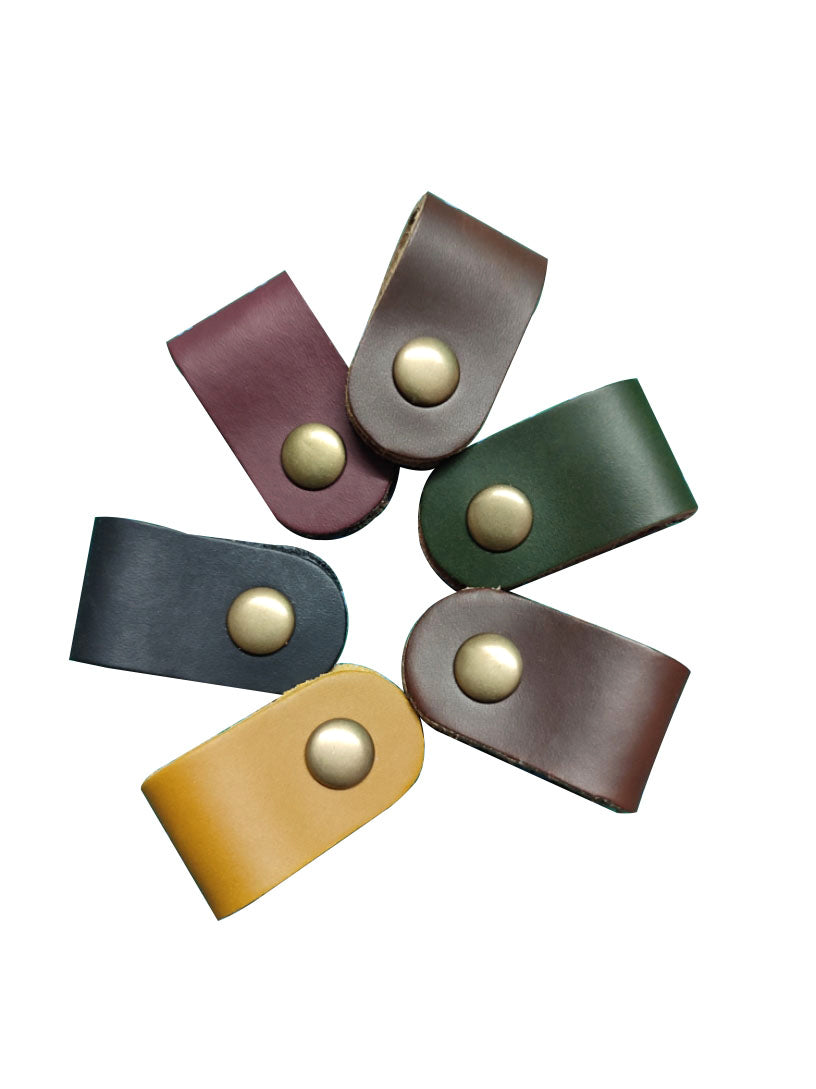 Organisateur de câbles en cuir de vache