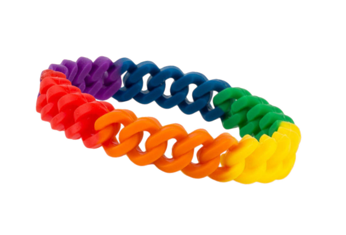 Bracelet arc-en-ciel torsadé