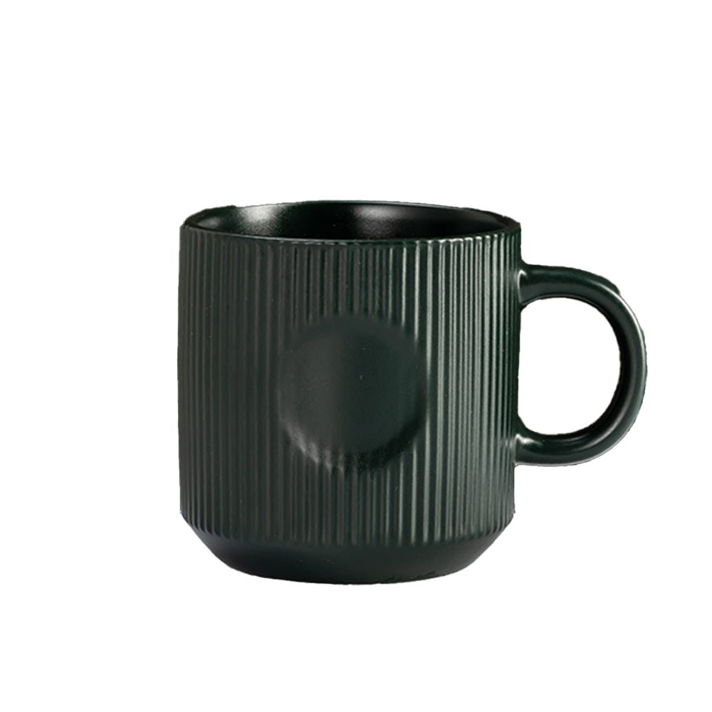 12oz Elegant Striped Ceramic Coffee Mug - Yorkn Inc✅