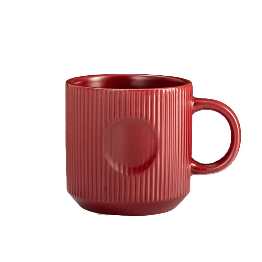 12oz Elegant Striped Ceramic Coffee Mug - Yorkn Inc✅