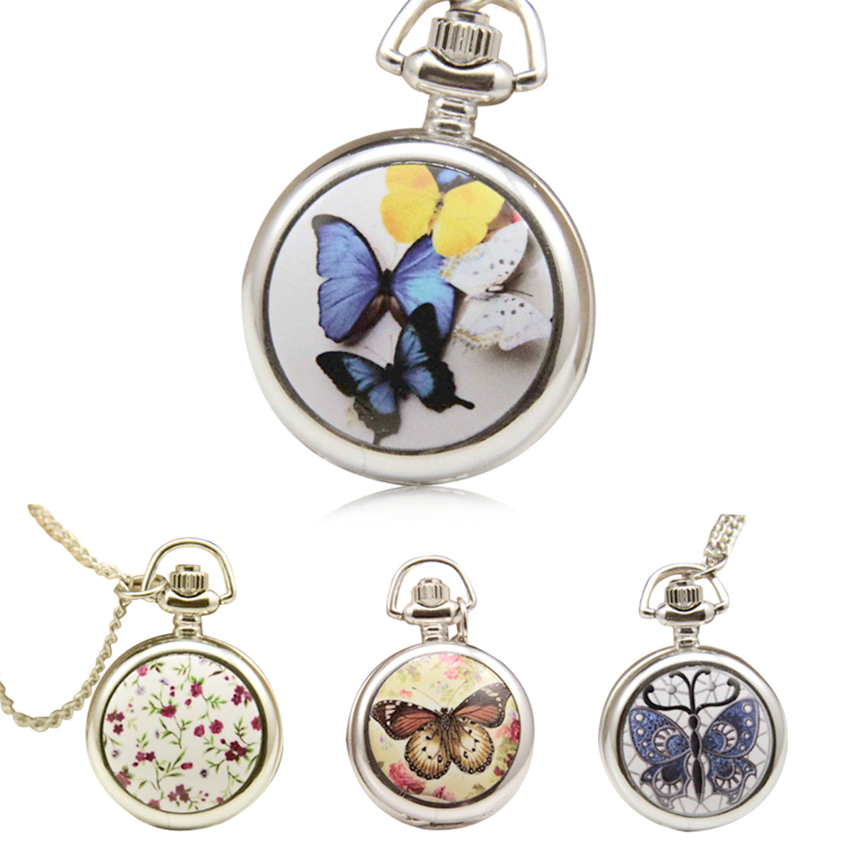 Montre-collier chaîne avec pendentif