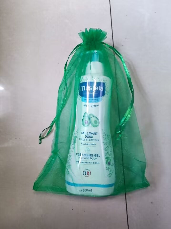 Pochette transparente en organza avec cordon de serrage