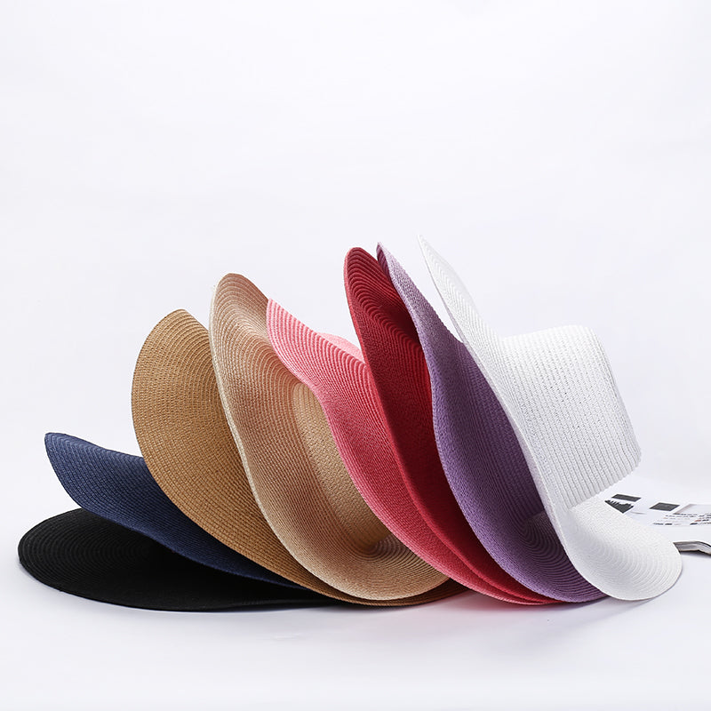 Chapeau de plage à large bord brodé