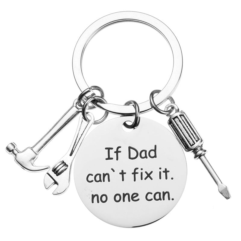 Porte-clés en acier inoxydable en forme de cœur et de maison