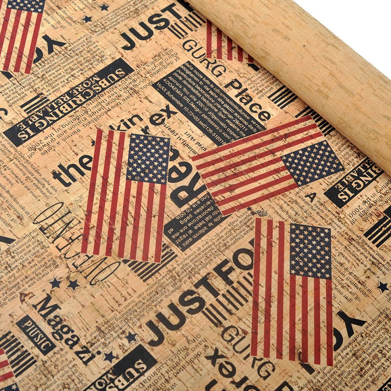 Tissu en cuir de liège imprimé en taille réelle