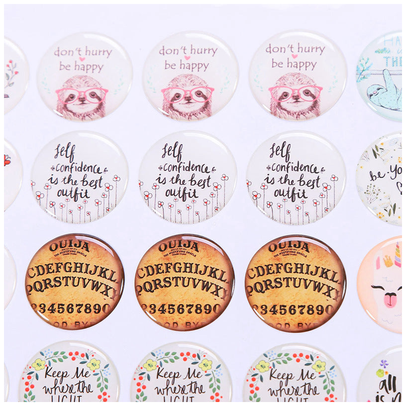 Pendentif en perles rondes plates en PVC