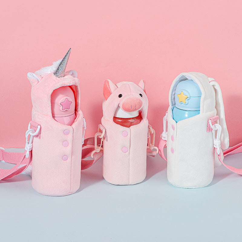 Kids Drink Water Bottle Holder Bag