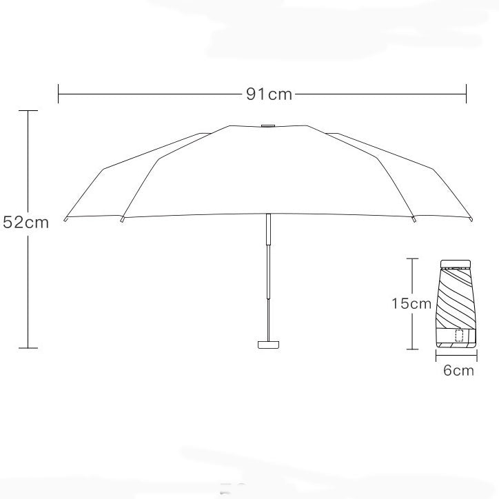 Parapluie pliable imprimé doré pleine grandeur