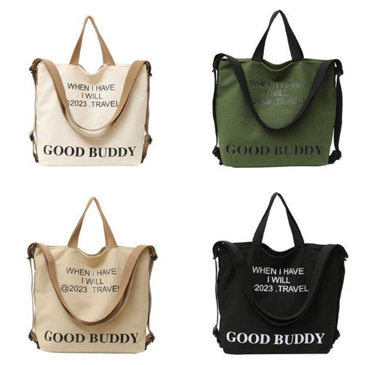 Sac à dos en toile, sac à main et sac à bandoulière