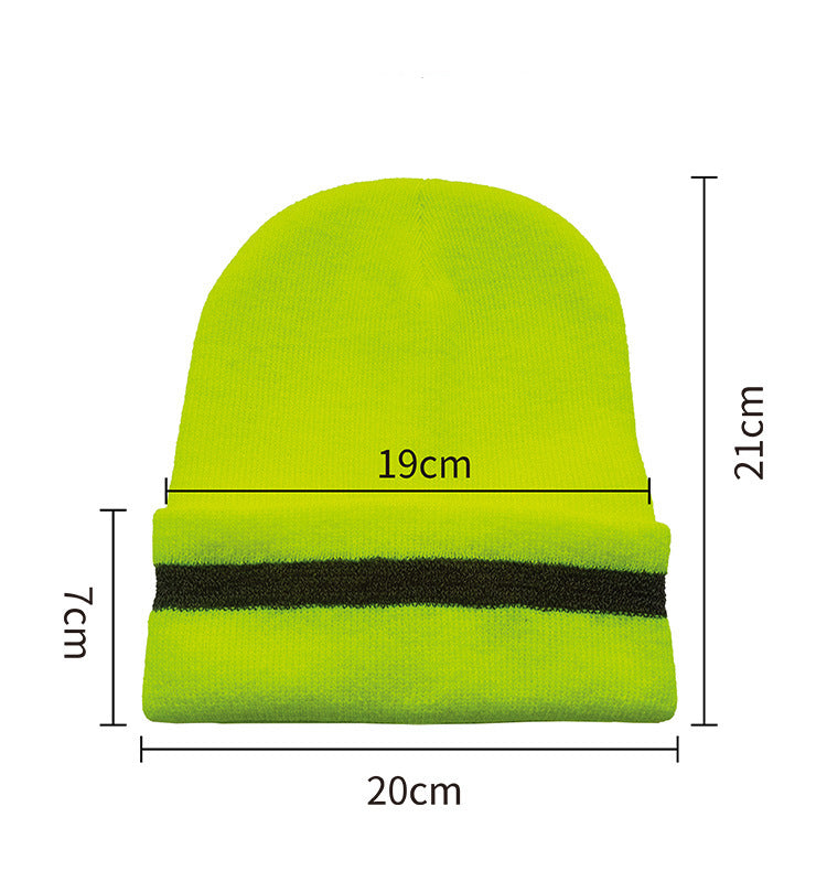 Beanie With Reflective Sripes For Night