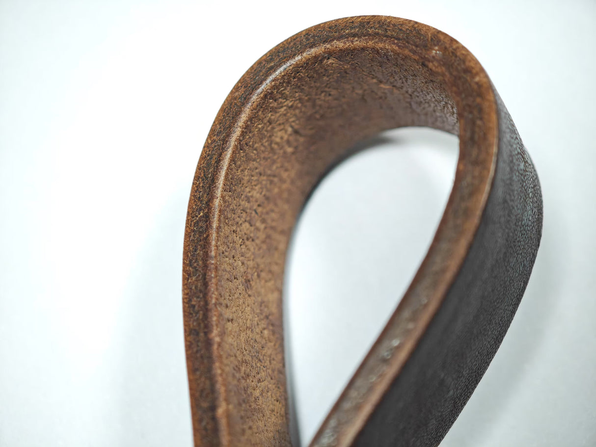 Porte-clés en cuir véritable avec anneau en cuivre