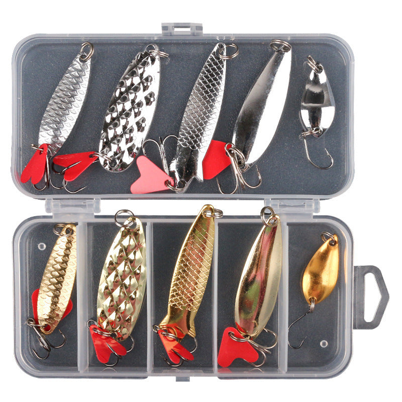 10pcs Metal Lures Set Packed By Box