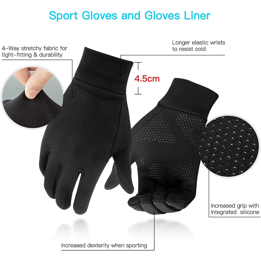 Gants chauds antidérapants pour écran tactile pour le sport