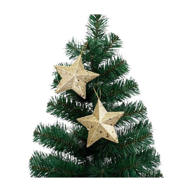 Glittery Star Christmas Ornament 6pcs Set
