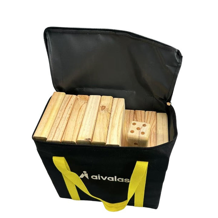 Wood Blocks Set Giant Jenga Wth Carrying Bag - By Boat