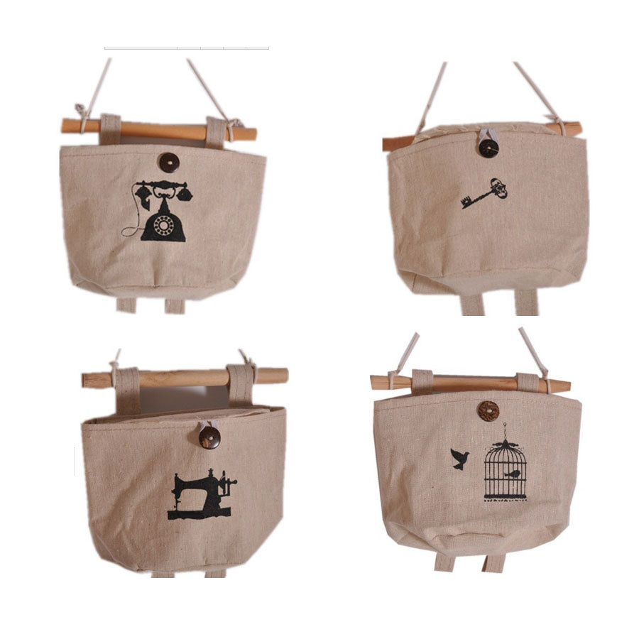 Paniers suspendus en lin