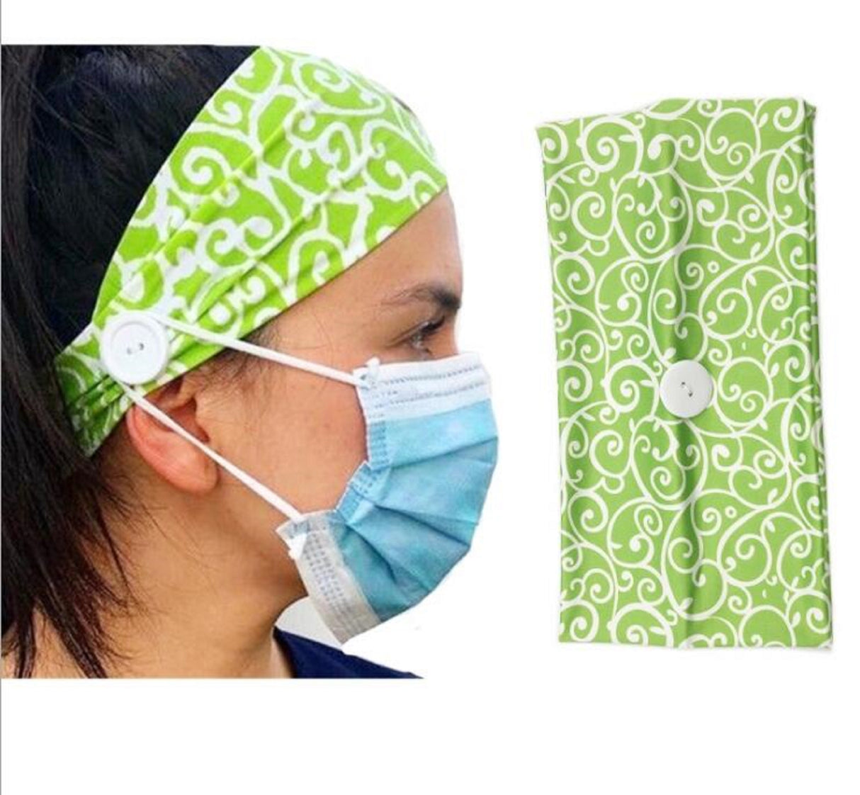 Bandeau avec bouton pour masque