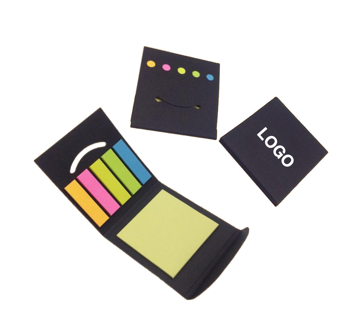 Ensemble de notes autocollantes et de drapeaux