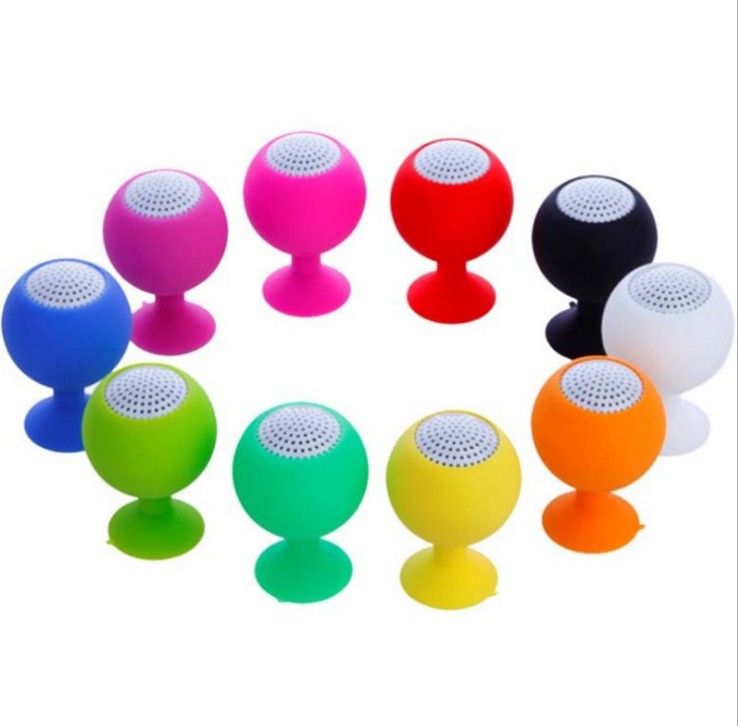 Mini enceinte sans fil Bluetooth avec ventouse en silicone