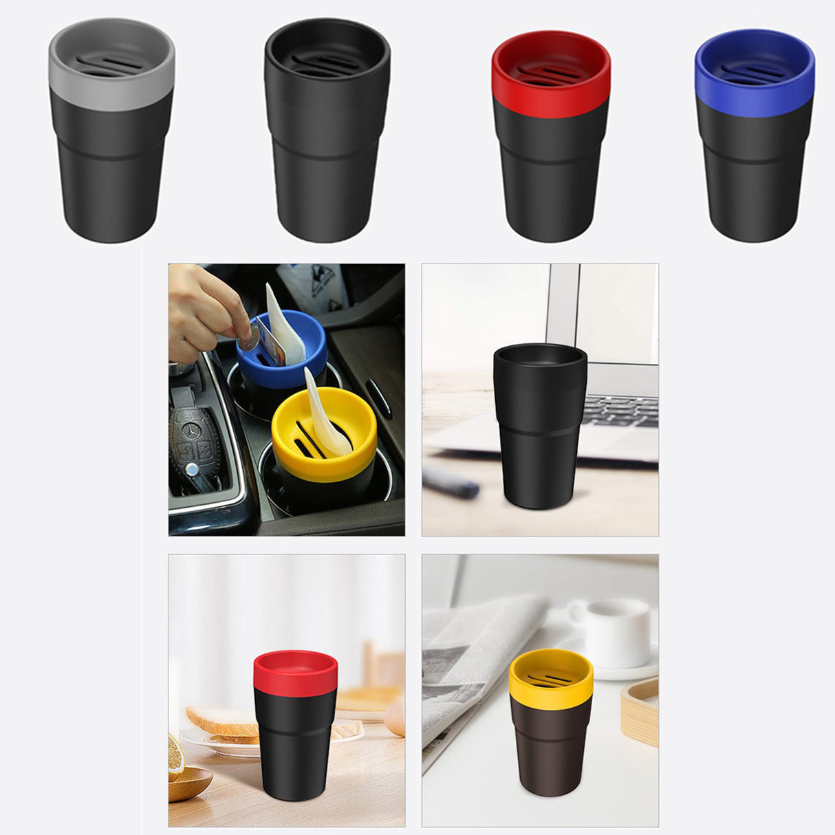 Poubelle à pièces de monnaie, gobelet 4 en 1