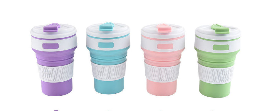 Tasse à café pliable en silicone de 12 oz