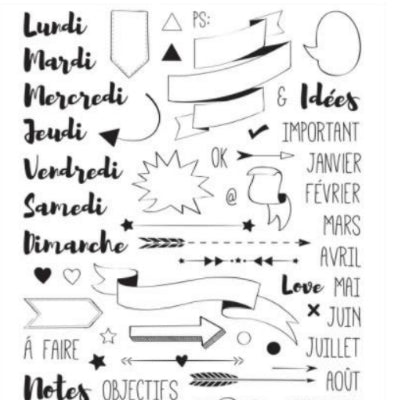 Autocollants noir et blanc