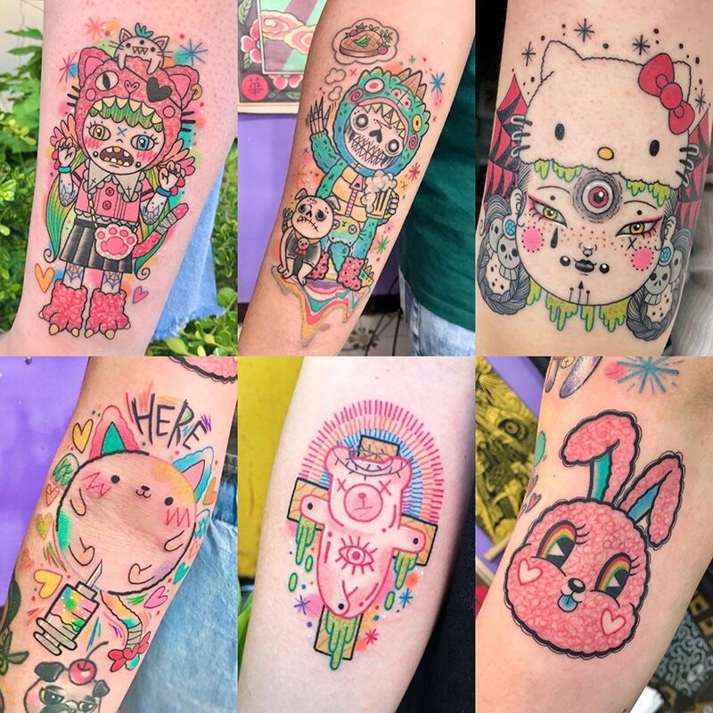 Conception de tatouage personnalisé en couleurs