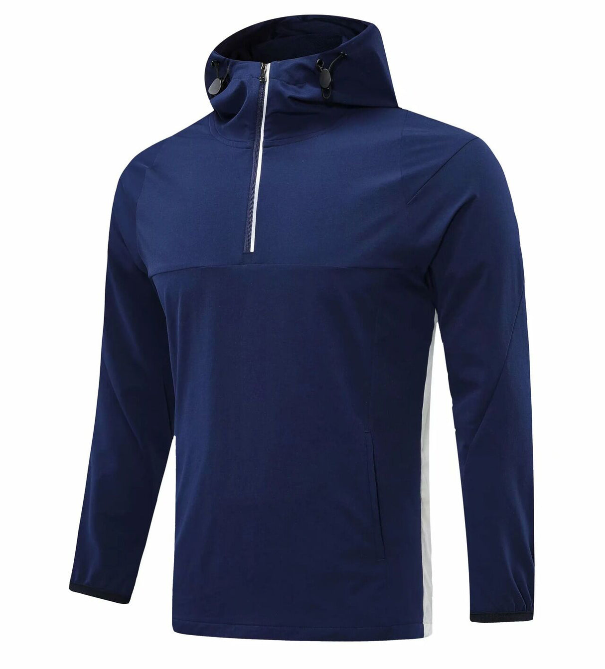 Veste pull 1/4 zippée avec poches