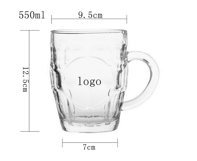 Tasse en verre de 550 ml