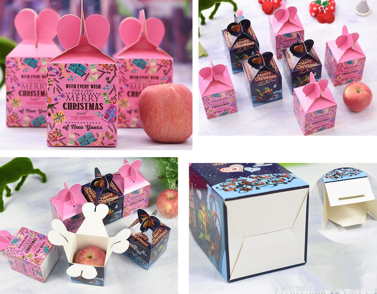 Boîte de pommes pour la veille de Noël