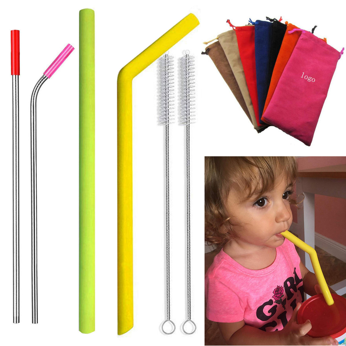 Ensemble de pailles pour enfants