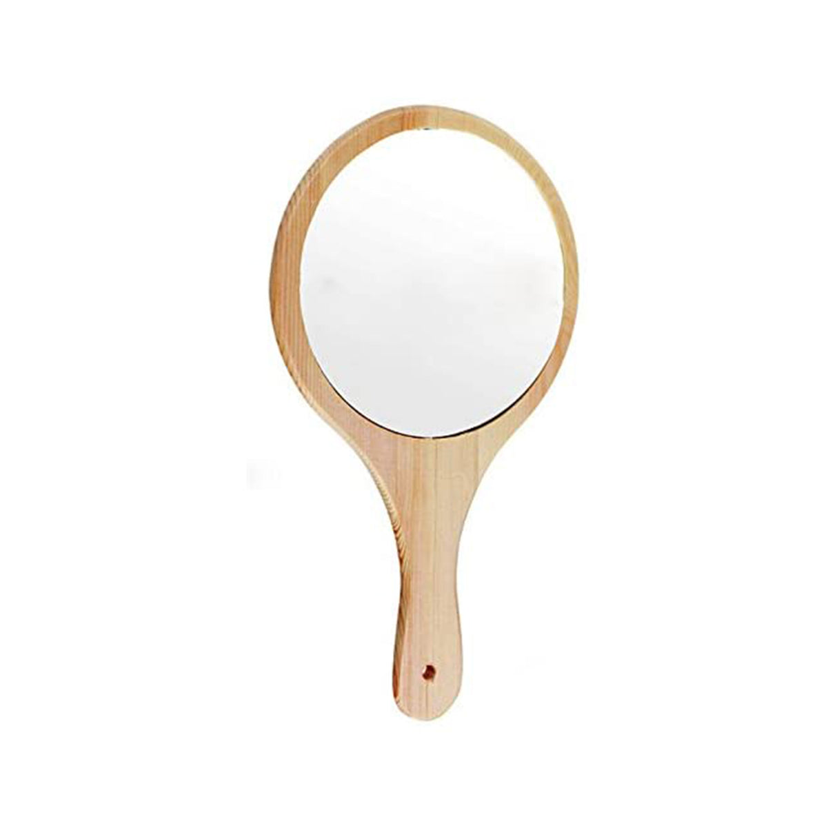 Miroir à main en bois