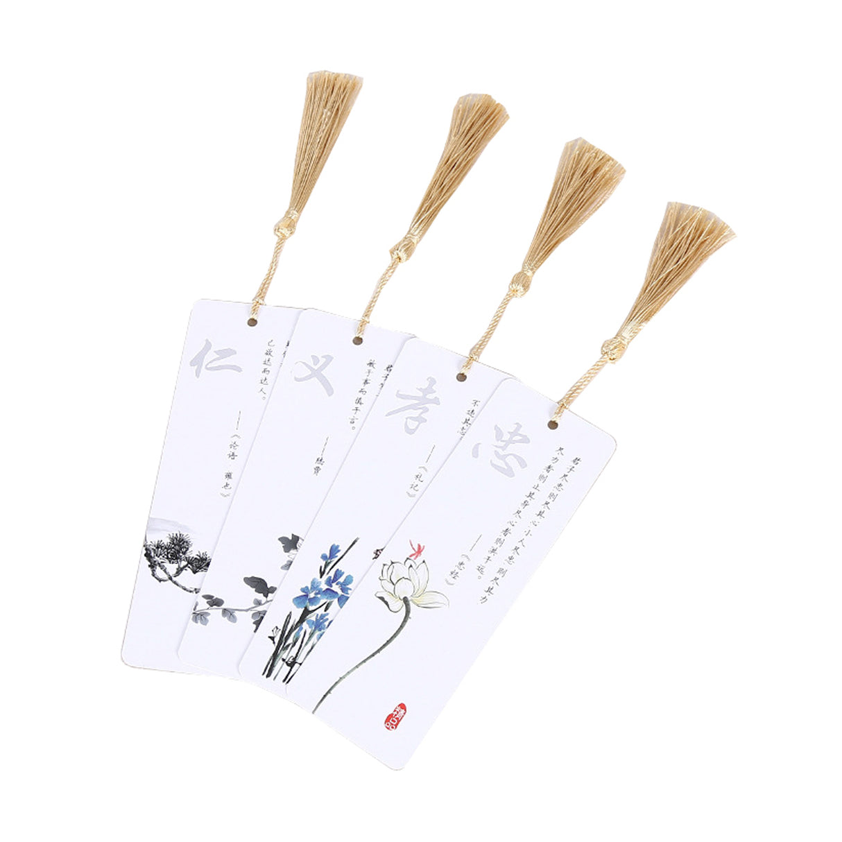 Marque-pages en papier avec pompons