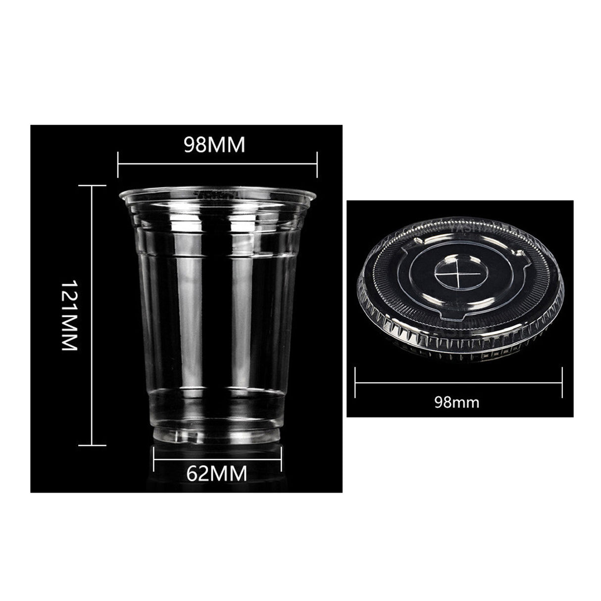 Gobelets transparents avec couvercles - Par bateau