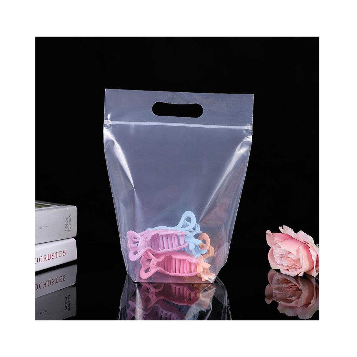 Sacs à fermeture éclair découpés avec fond