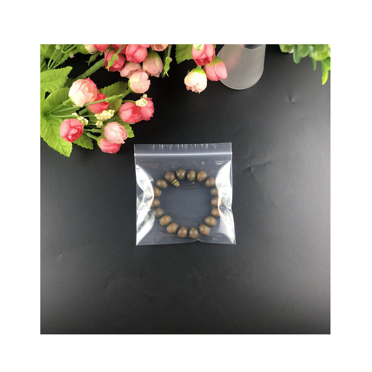 Sacs carrés refermables à fermeture éclair