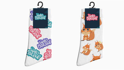 Chaussettes d'équipage sublimées par teinture