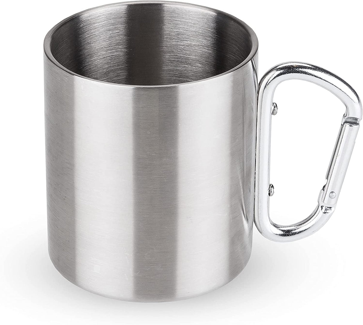 Tasse en acier inoxydable avec mousqueton de 10 oz