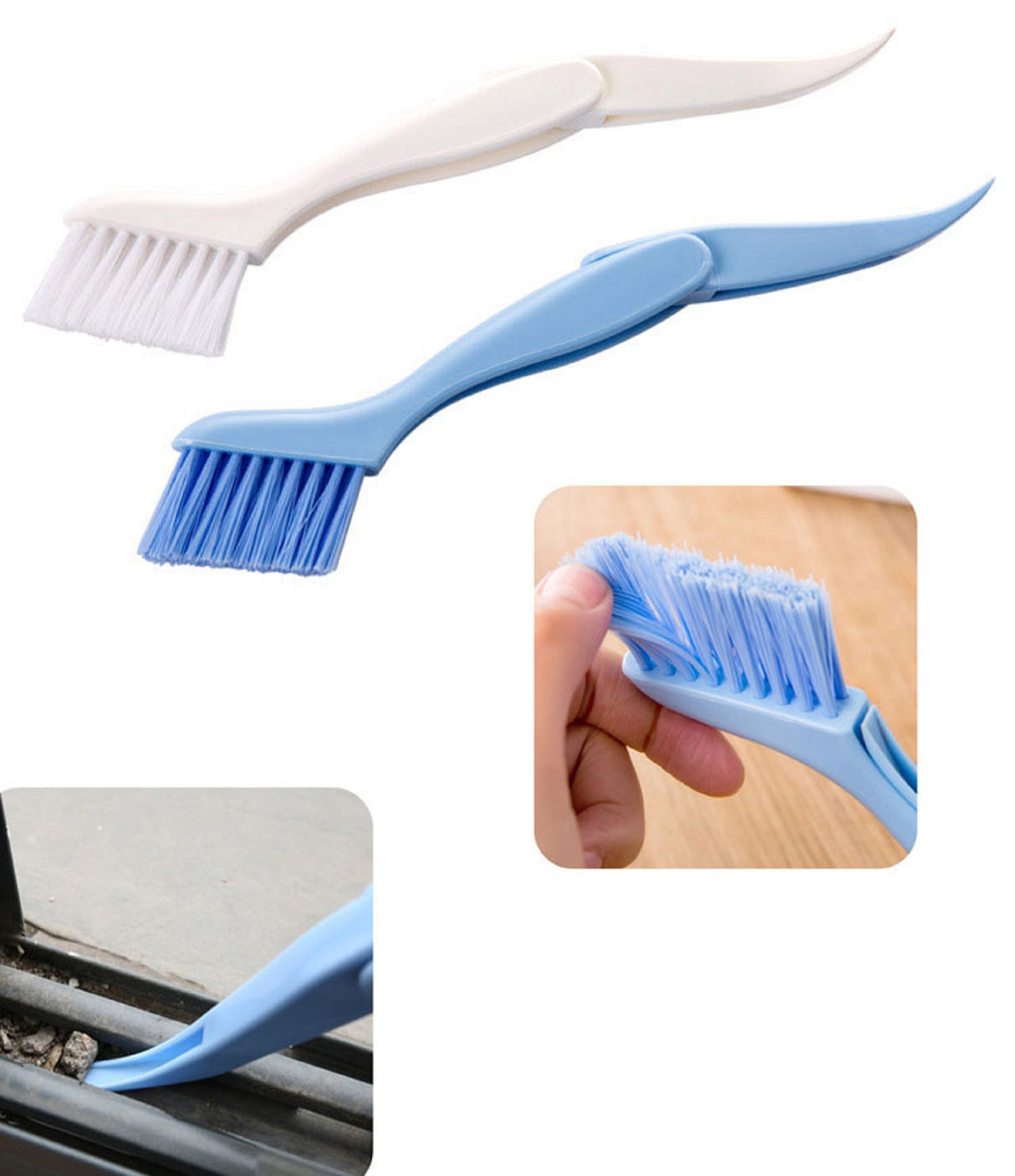 Brosses de nettoyage pour rails de portes et fenêtres