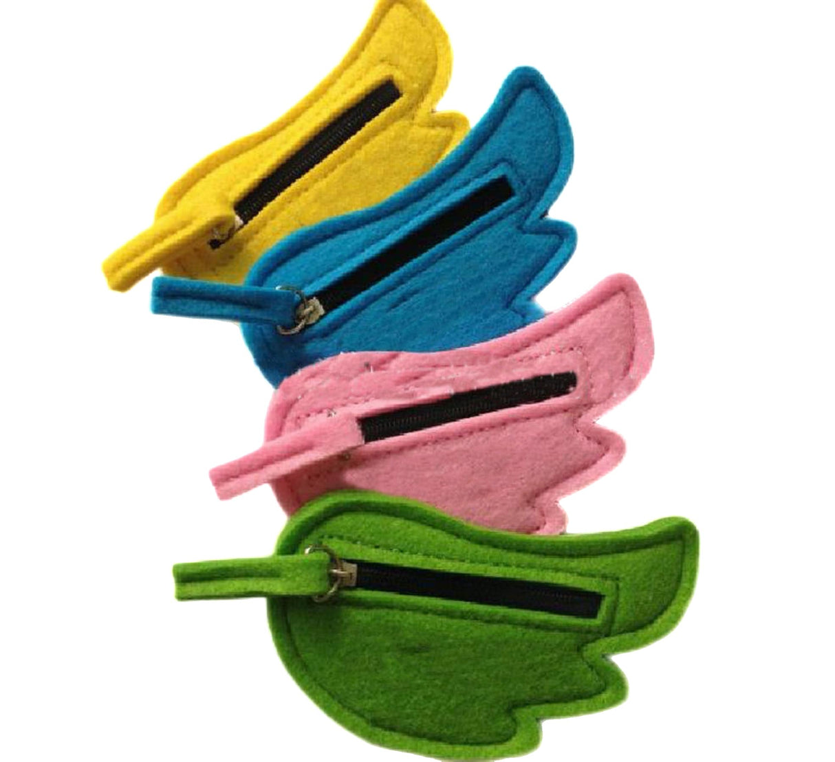 Joli porte-monnaie en feutre en forme d'aile